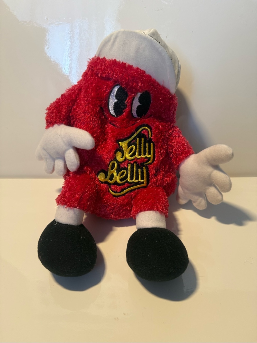 Mr. Jelly BellyCandy Plush Chenille  Red Mascot 11” Hat 2009 New With Tags